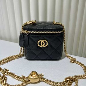 Nieuwe Mini Love Golden Ball Bag Single Schouder Diamanten Ketting Klein Vierkant Cross Body Mond Redcode 7889