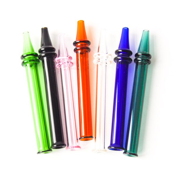 Nouveau Mini collecteur de nectar stylo coloré style collecteur de nectar tube droit conduites d'eau en verre accessoires pour fumer Dab paille livraison gratuite
