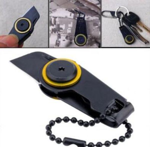 Nouveau Mini couteau de poche avec fermeture éclair, pour l'extérieur, EDC pliable, lame militaire de survie, auto-défense, outil d'équipement utilitaire, livraison gratuite