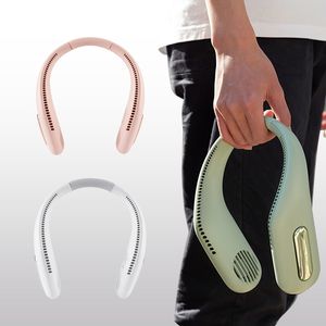 Nuevo Mini ventilador de cuello portátil, banda para el cuello recargable por USB para deportes al aire libre, correr por montaña, ventilador de ventilación con refrigeración por aire