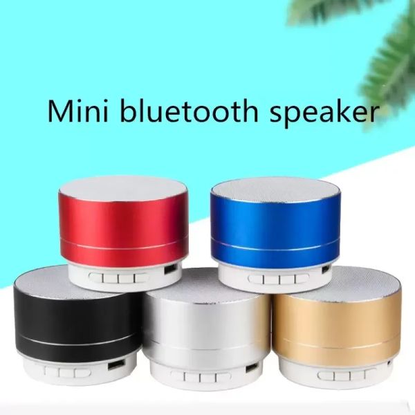 NOUVEAU Mini haut-parleurs portables A10 haut-parleur Bluetooth mains libres sans fil avec fente pour carte FM TF lecteur audio LED pour MP3 tablette PC dans la boîte