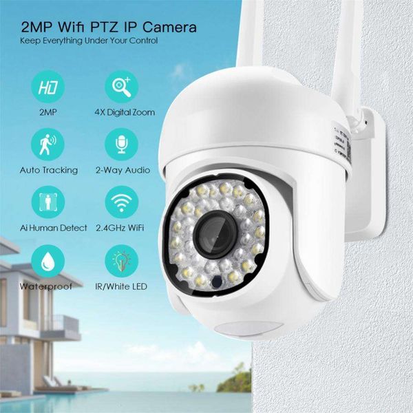 Nueva Mini cámara de red PTZ HD 1080P 2MP cámara de vigilancia IP seguimiento automático hogar inteligente cámaras WIFI inalámbricas al aire libre YI ioT