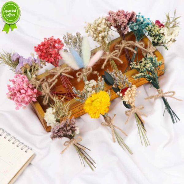 Nouveau Mini plante naturelle pure fleur séchée rose bouquet maison fond décoration boîte-cadeau carte décoration bricolage matériel artisanat