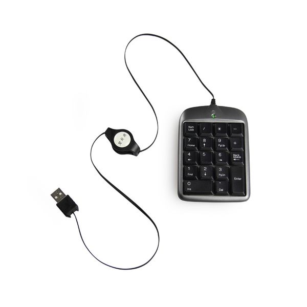 Nouveau Mini clavier numérique Portable USB 18 touches, pavé numérique avec câble rétractable