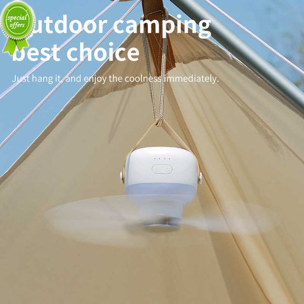 Mini ventilador de Camping USB con batería, Control remoto, 4 marchas, luz LED portátil, tienda de campaña, ventilador de techo colgante para el hogar, cama al aire libre