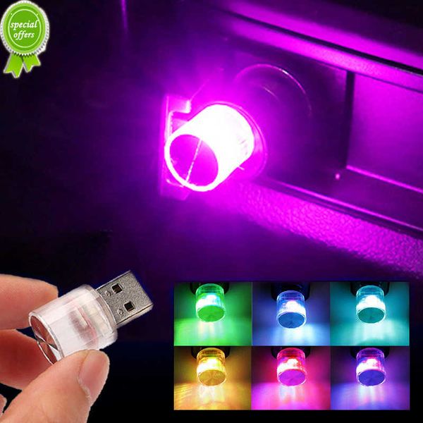 Nouveau Mini USB Voiture LED Lumière Ambiante Intérieur Atmosphère Lampes Décoration Environnement Auto PC Ordinateur Portable Lumière Plug Play