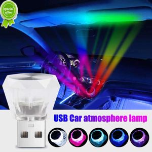 Nuevo Mini USB LED luz ambiental de coche portátil USB enchufe Interior lámparas decorativas Auto PC ordenador Universal atmósfera bombilla