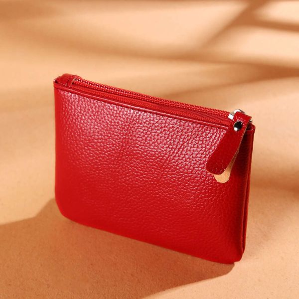 Mini portefeuille en cuir PU pour femmes, marque de luxe de styliste, porte-monnaie rouge noir, petit sac à main, pochette d'argent, porte-carte, 2023