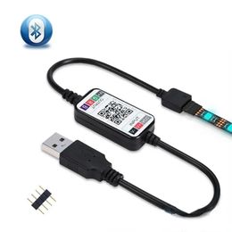 Nieuwe MINI Wireless 5-24V Smartphone Regeling RGB LED Strip Lichte controller USB-kabel Bluetooth 4.0 LED-controller voor hotels Bars voor Bluetooth RGB-lichtcontroller