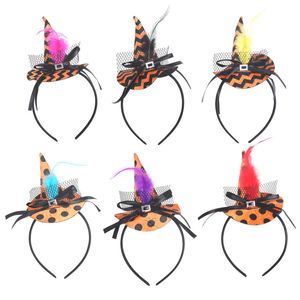 Nieuwe Mini Witch Hat Headband Halloween -hoofdbanden voor meisjes Fancy Dress Props Cosplay Party Geschenken Hoofdkleding Kids 30JUL31