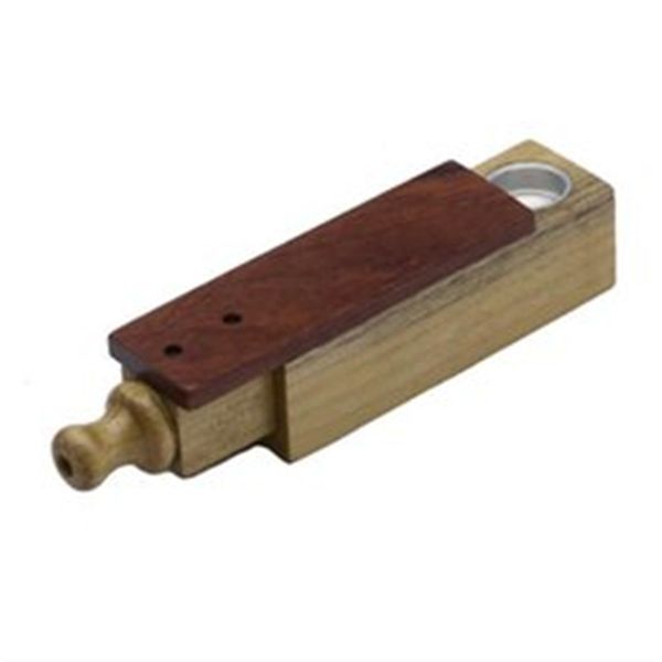 Nouvelle mini pipe en bois, pipe en bois manuelle pliante, petit ensemble de fumage de pipe en bois massif.