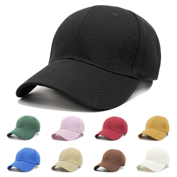 Nueva circunferencia de cabeza grande de béisbol minimalista de Instagram para exhibición de cara al aire libre.Protección solar pequeña con placa luminosa de color liso y gorra de pico de pato