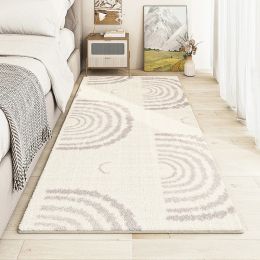 Nouvelle chambre de tapis de chevet moderne minimaliste Long Strip Living Room épaissis épaissis du moelleux Home Large Area Decorative Tatami tapis