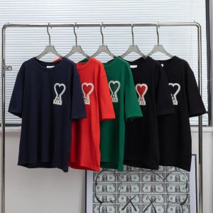 Nouveau miri t-shirt rond coul bêche zhangzi amour brodé couple mi-manches Âge réductant des t-shirts sportifs pulls minces à manches courtes t-shirts de t-shirts