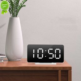 Nouveau Miroir Table Horloge Multifonctionnel Numérique Alarme Snooze Affichage Temps Nuit Led Lumière Bureau Bureau Décor À La Maison Cadeaux pour Enfants