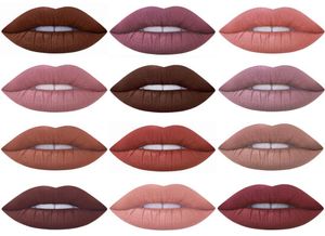 New Miss Rose 12pcSlot Lipstick Matte Matte Long Lasting Nude Lip Makeup Liquid Matte Red Lipstick4477221