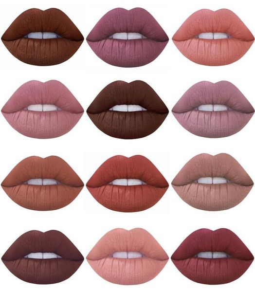 Nouveau Miss Rose 12 pcslot rouge à lèvres mat longue durée Pigment Nude lèvres maquillage liquide mat rouge rouge à lèvres 4988438