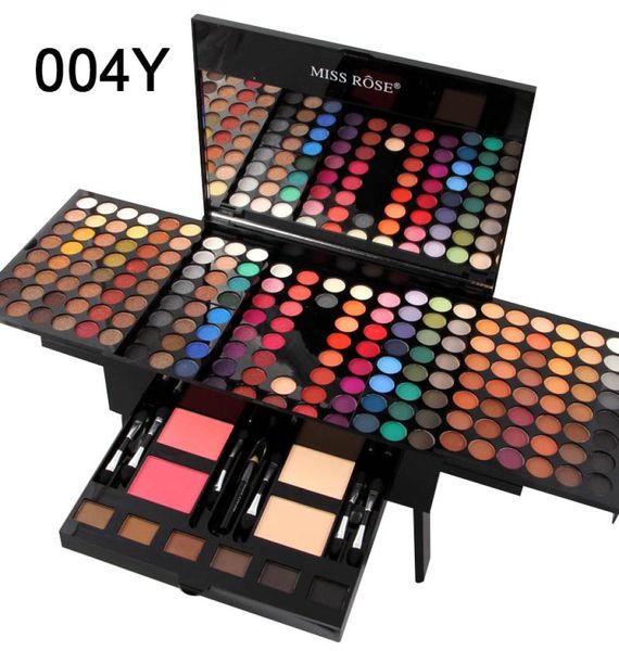 Nouveau Miss Rose maquillage professionnel 180 couleurs mat miroitant Palette poudre Blush sourcil contour Kit de beauté boîte WSH995104019