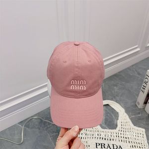 Nouvelle casquette de baseball miu lettre printemps et été dames montrent visage petit chapeau hommes marée cap coréen.