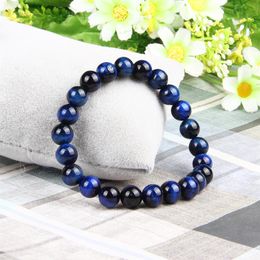 Nieuwe Mix 5 Ontwerp Tijgeroog Steen Armband Hele 10 stks 8mm Natuursteen Kralen Boeddhistische Kralen Armbanden Gift drop 224o