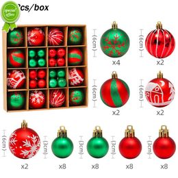 Nueva mezcla de bolas de árbol de Navidad adorno rojo verde oro árbol de Navidad juguete adornos navideños para el hogar Navidad Año Nuevo 2023