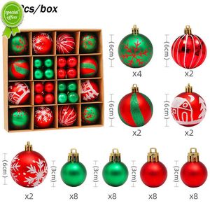 Nouveau Mixte Arbre De Noël Boules Ornement Rouge Vert Or Arbre De Noël Boule Jouet Décorations De Noël Pour La Maison Navidad Nouvel An 2023