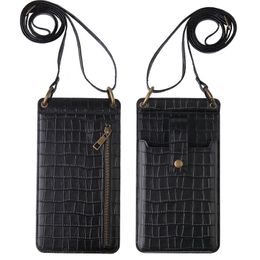 Nieuwe Mobiele Telefoon Tas Dames Multifunctionele Crossbody Vertical Retro Euro Mini Schouder Krokodil Patroon Portemonnee