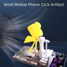 NIEUW Mobile Telefoonscherm Autometerklikker Natuurlijke windsnelheid Regulering Mute simulatie vinger klik op apparaatspellen scherm Kliker