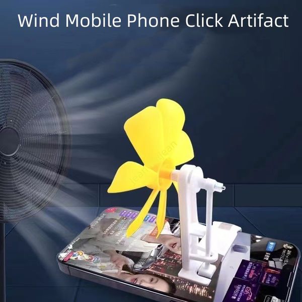 Nueva pantalla de teléfono móvil, clic automático, regulación de velocidad del viento Natural, simulación silenciosa, dispositivo de clic de dedo, pantalla de juegos, Clicker
