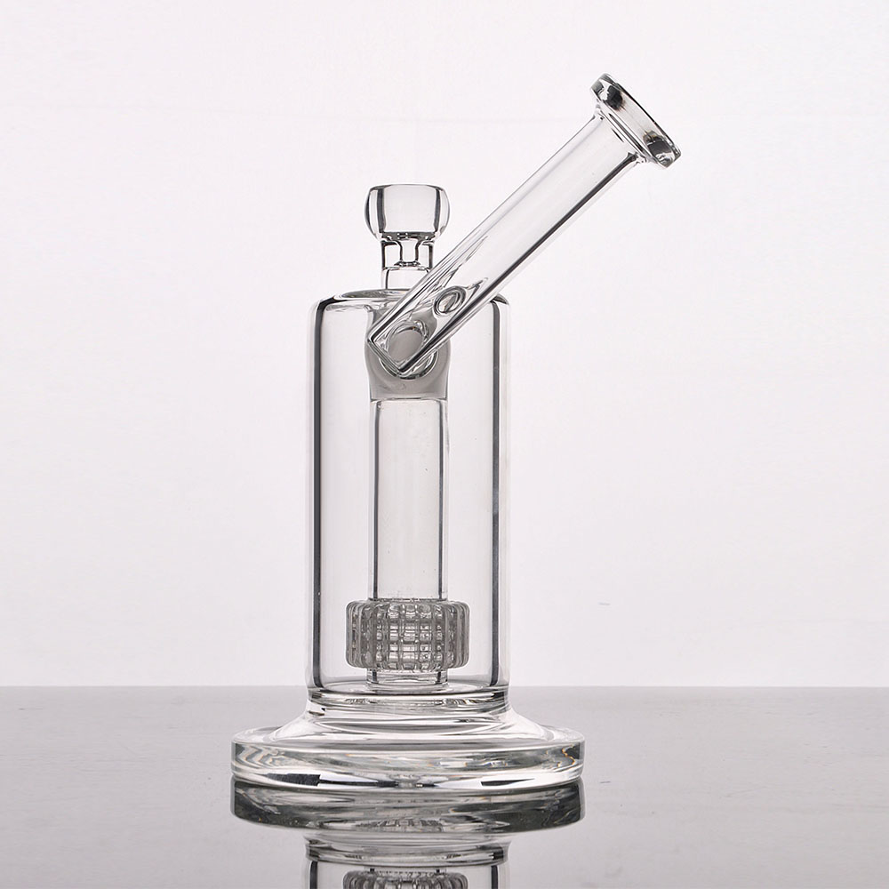 Com logotipo novo matriz sidecar vidro narguilizo bong girdcage por cubos de água de vidro grossos de bongues com junta de 18 mm