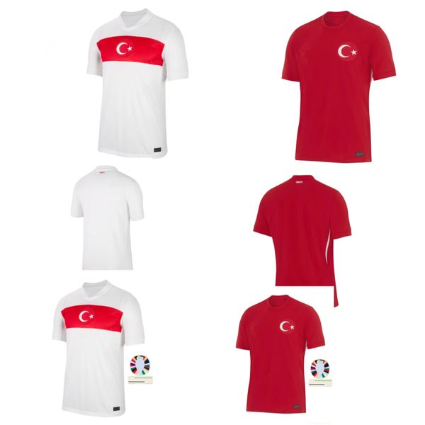 Nouveau modèle 1: 1 Jersey de football turc 2024 Euro Cup Turkey National Team Home Away Demiral Kokcu Yildiz Enes Calhanoglu Shirts de football