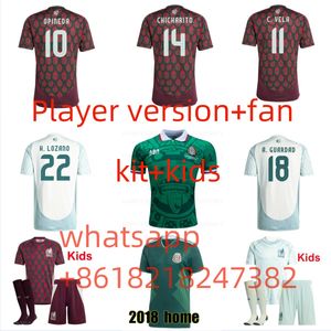 Nouveau modèle 1: 1Mexico Jersey2024 Copa America Raul Chicharito Soccer Jerseys 2425 H.LOZANOLozano Dos Santos 24 25kids + kit HOMMES ENFANTS FOOTBARLS FANS PLAYER Version