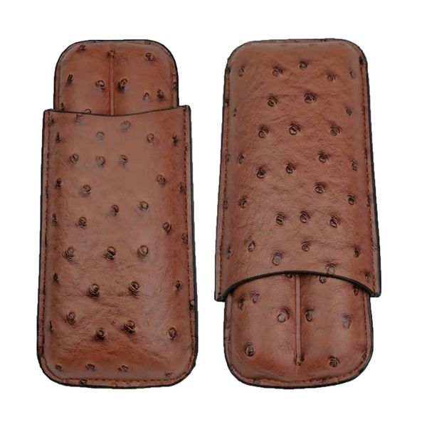 Nouveau modèle 2023 Free Mail Cigars Set Portable Cigarette Box Haut de gamme et élégant étui à cigares hydratant fait à la main en cuir Holster Pouch