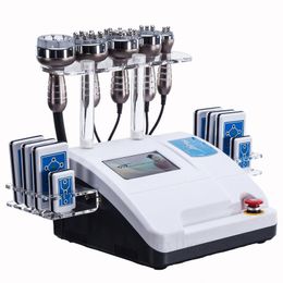 Nieuw Model 40K Ultrasone Cavitatie Afslanken Machine Multipolar RF 8 Pads Lipo Laser Vacuüm Liposuction-apparaat