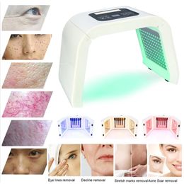 Nouveau modèle pliable 7 couleurs LED thérapie par la lumière beauté du visage machine blanchiment de la peau rajeunissement du visage PDT traitement de l'acné avec nano pulvérisation d'oxygène de l'eau hydratant