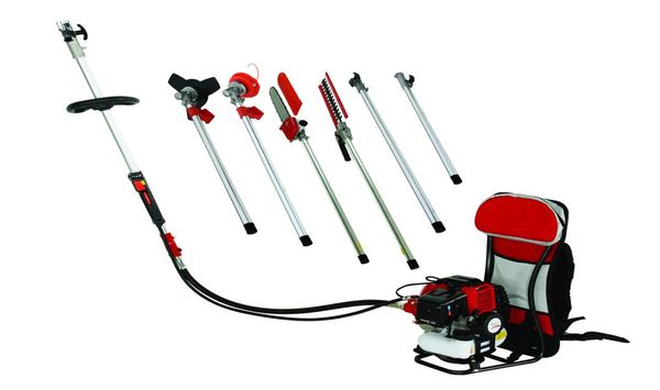 Nouveau modèle Garden Trimmers Pack Back Pack 52cc Multi-Brush Cuttergrass Machine Machine Pole SawHedge Attachement avec une lame métallique8489938