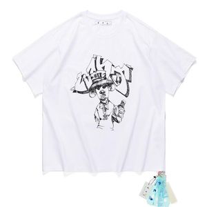 Nouveaux modèles Summer Luxurys Hommes et Femmes T-shirt Designers Offs Vêtements Tees en vrac Tops Homme Casual Street Graffiti Shirt Sweat-shirt à manches courtes T-shirts Offs Blanc