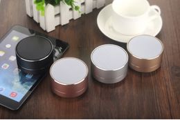 Nieuwe moderne aluminiumlegering cilinder A10 Mini Speaker Draadloze Bluetooth-luidspreker Oproepen Handsfree TF-kaart Muziek Bas Subwoofer Stereo-luidspreker