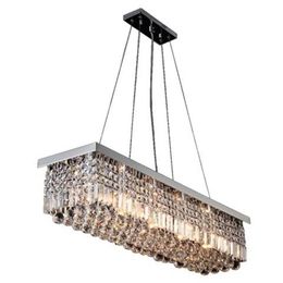 Nouveau moderne contemporain cristal pendentif lumière plafonnier lustre longueur d'éclairage 47 2 pouces 120 cm LLFA232i