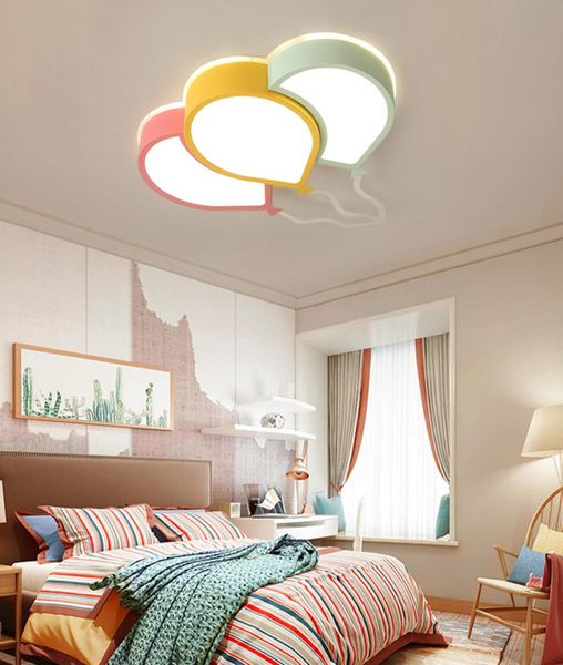 Nueva lámpara de techo Led moderna para dormitorio, sala de estudio, habitación de niños, Rom, decoración del hogar, rosa, amarillo, verde, lámpara de techo 7967689