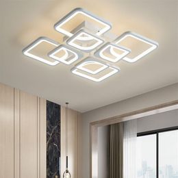 Nieuwe Moderne Led Kroonluchter Verlichting Voor Woonkamer Eetkamer Keuken Slaapkamer Thuis Witte Rechthoek Hangende Plafondlamp Lighting1804