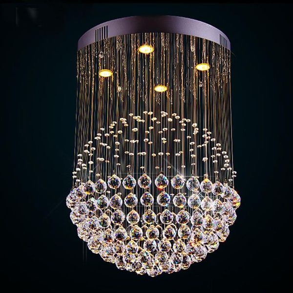 Nouveau moderne LED K9 boule lustres en cristal boule de verre lustre lumière lustre moderne lumières lustre clair boule plafond Ligh237E