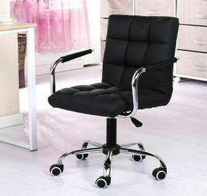 Nouveau chaise de direction de bureau moderne PU Task Hydraulic Black8403263, chaise exécutive PU en cuir pu