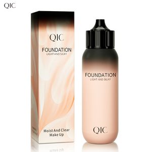 Qic baby flasche base de maquillaje líquida BB Cream Moisturizer Cobertura completa 12 horas Control de aceite impermeable de larga duración Corrector ligero Maquillaje