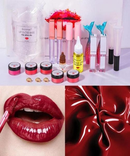 Nueva Base de brillo de labios hidratante hecha a mano, Material de esmalte de labios, Base de brillo de labios inodoro para Kit de fabricación de brillo DIY Set196e9368861