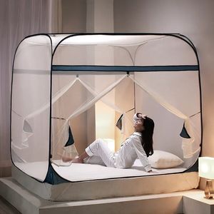 Nieuwe Mongoolse Yurt Drie deuren Volbodem Muggen Mugvouwbare draagbare draagbare Outdoor Travel Tent Huishouden Large Space Mosquito Net