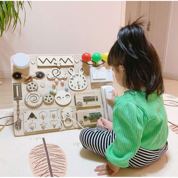 Planche d'activité Montessori, accessoires de bricolage, matériel de jouets en bois pour enfants, planche d'activité pour bébé, éducation précoce, apprentissage des compétences, pièces de jouets, nouvelle collection