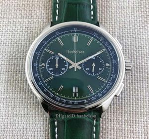 NIEUWE MONTRE DE LUXE MENS HORKTES GROENE GEZICHT RAAMLOSS STAAL KAAR