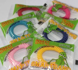 Nouveau Bracelet anti-moustiques extensible bobine élastique spirale main poignet bande téléphone anneau chaîne Anti-moustique Bracelet