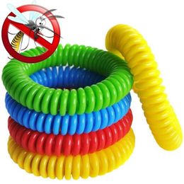 Nieuwe Mosquito Repellent Armband Stretchable Elastic Coil Spiraal Telefoon Ring Ketting Anti-Mosquito Bracelet LX3182